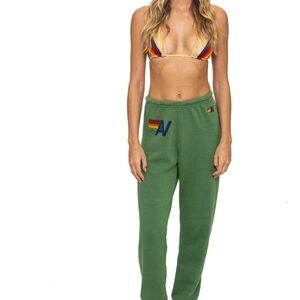 Aviator Nation Green Track Pants